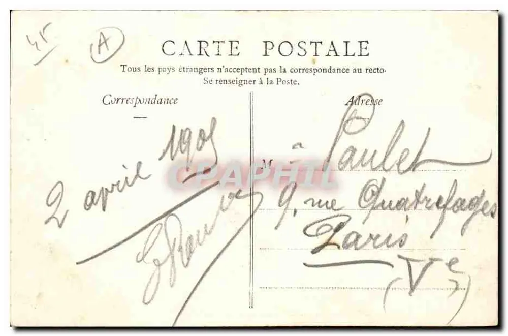 Gien (Loiret) — Visão geral — Coleção Marchand, Sully-sur-Loire, n°610 - Verso
