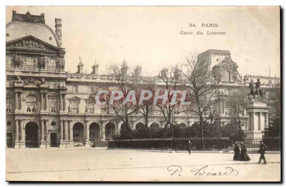 Cour do Louvre — Paris — D. Biard, n°34 - Frente