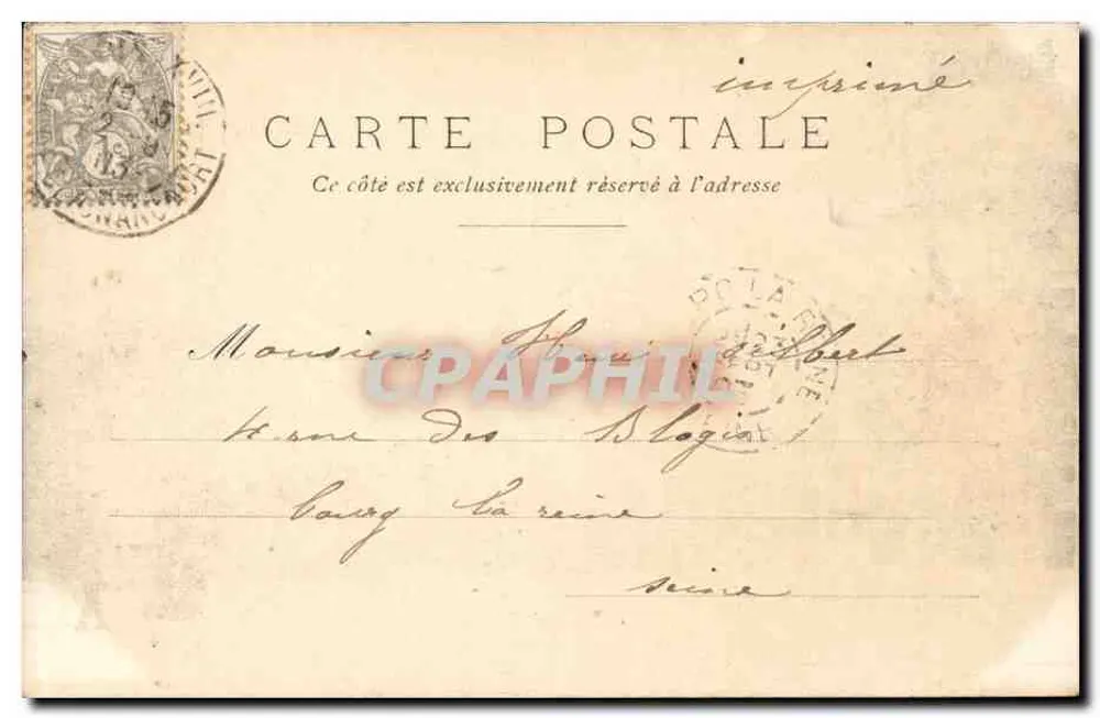 Cour do Louvre — Paris — D. Biard, n°34 - Verso