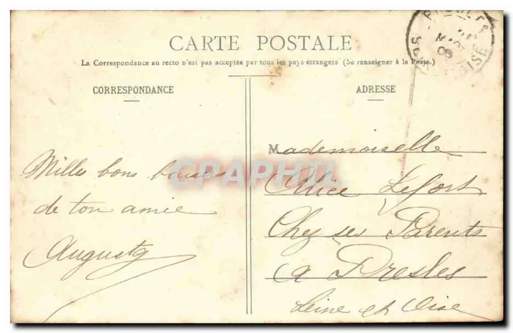Le Marais (S.-et-O.) - O Castelo, fachada Norte — Livraria A. Boutrous, Dourdan (S.-et-O.) - Verso