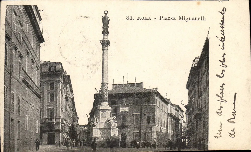 Rom - Piazza Mignanelli — monumentale Säule — unbekannter Verlag, Nr. 33 - Vorderseite