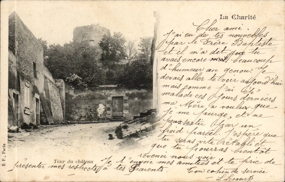 La Charité — Torre do castelo — B.F., Paris - Frente