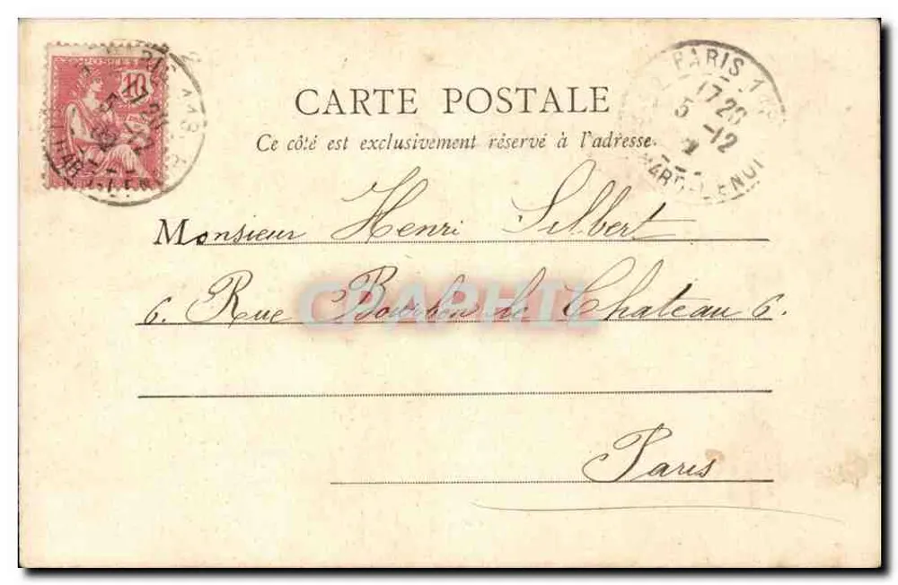 La Charité — Torre do castelo — B.F., Paris - Verso
