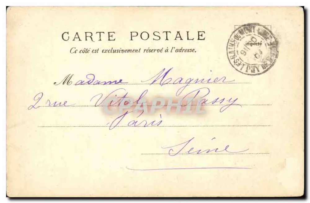 Le Mont-Dore - Fonte Madeleine — editor V.P. N° 568 - Verso