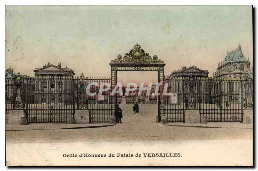 Grille d'Honneur do Palácio de VERSAILLES — A. Bourdier, imp.-édit., Versailles - Frente