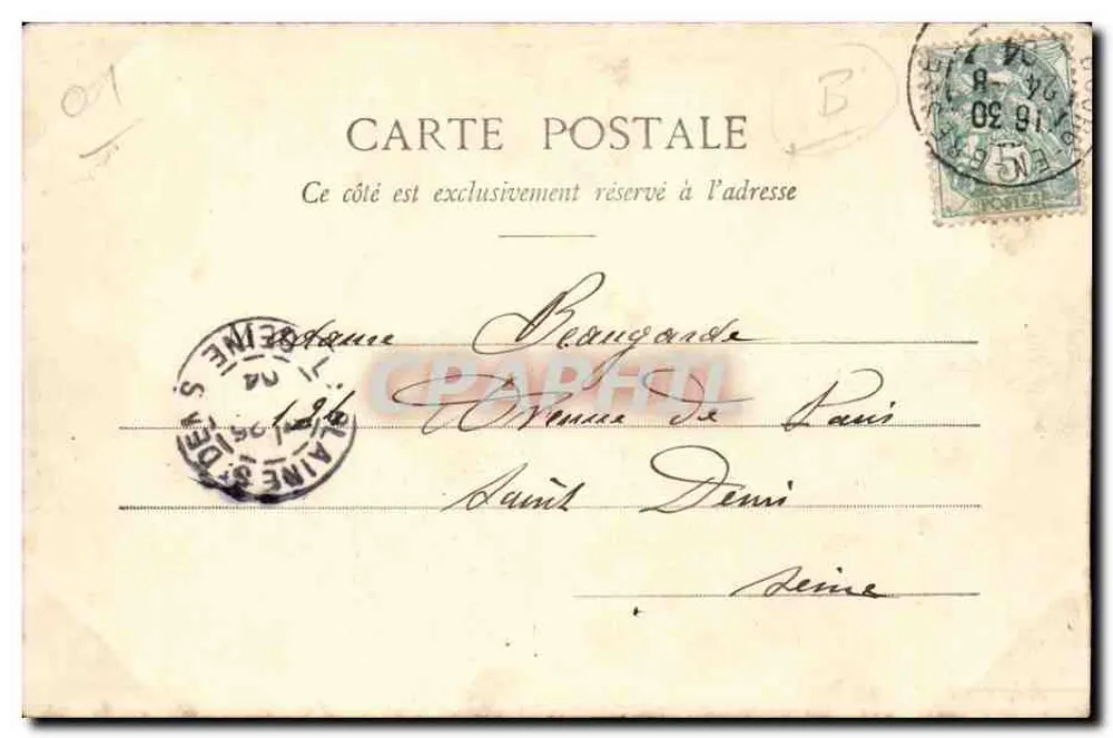 Bourg — A Halle aux Grains — H. Ferrand, editor, Bourg (Ain) - Verso