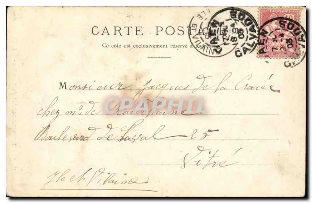 Caen — Igreja de São Miguel de Vaucelles — I. D. - Verso