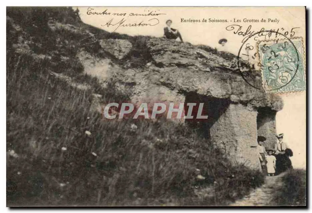As Grutas de Pasly — Arredores de Soissons — editor não identificado - Frente