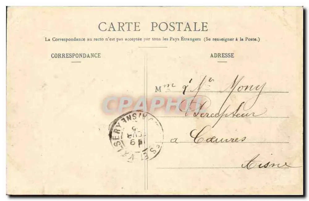 As Grutas de Pasly — Arredores de Soissons — editor não identificado - Verso