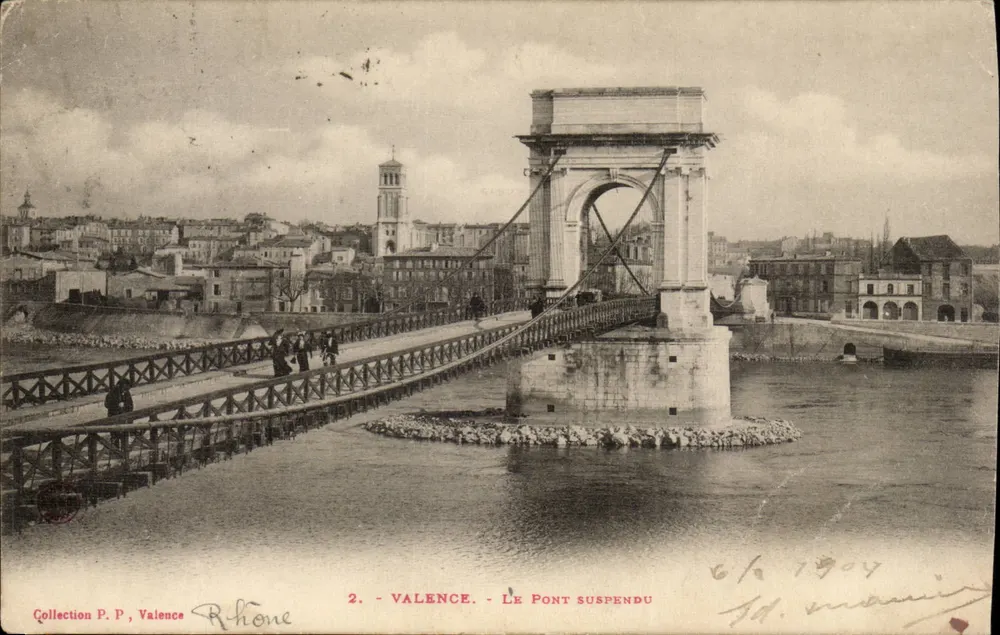 Valence - O Ponte Suspensa — Coleção P.P., Rhône, n°2 - Frente
