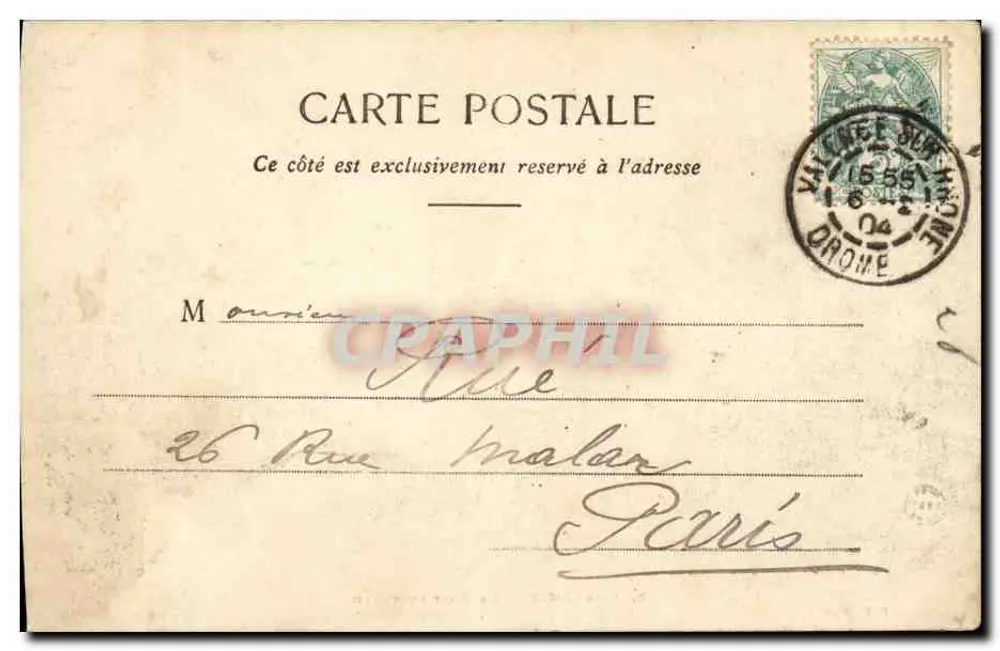 Valence - O Ponte Suspensa — Coleção P.P., Rhône, n°2 - Verso