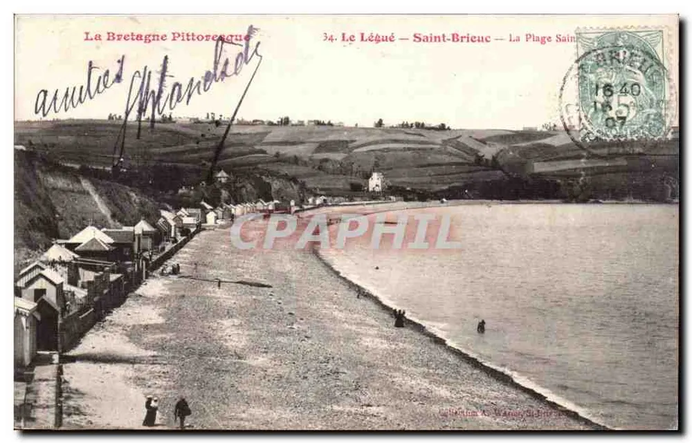 Le Légué — Saint-Brieuc — A Praia Santa — Coleção A. Warnay, Saint-Brieuc - Frente