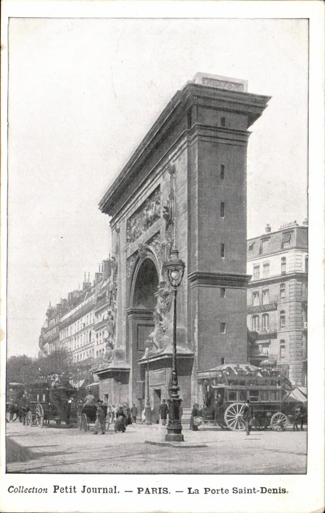 Paris — A Porta Saint-Denis — Coleção Petit Journal - Frente
