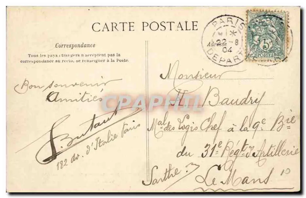 Versailles — Parque do Petit Trianon — A Grotta — C. L. C. — n° 159 - Verso