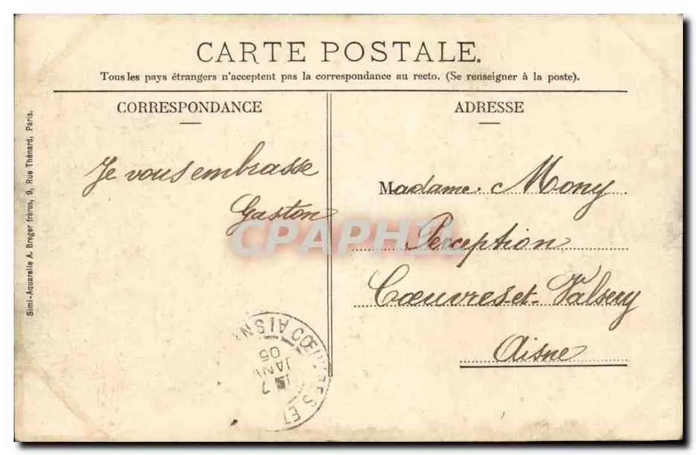 Reims - A Ponte sobre o Canal — Edição T. D. Reprod. Interd. - Verso