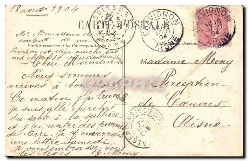 La Ferte-Milon — Altes Schloss — La Tour du Roi — Phototypie A. Rep et Filliette à Château-Thierry — Collection R. P. - Rückseite