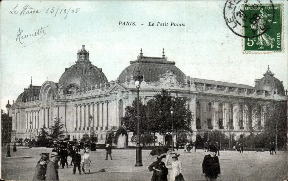 PARIS - O Pequeno Palácio — vista arquitetônica — editor desconhecido - Frente