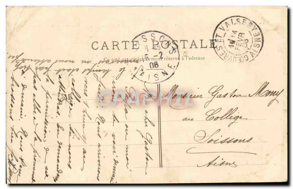 A Planície e a Fazenda de Vaubaron (Aisne) — Cliché P. Bocquet, Reims — Crouzette, Aisne - Verso