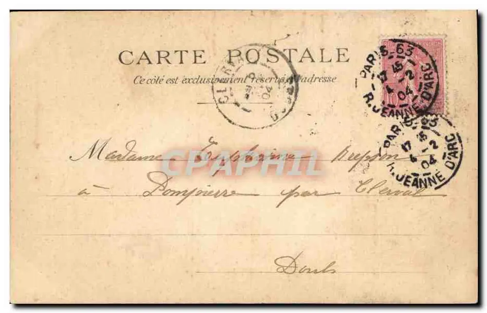Igreja de Santa Ana — Paris — editor desconhecido, n° 61 - Verso