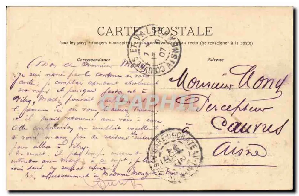 Château-Thierry — Vista panorâmica — Fototipia A. Hébert - Verso