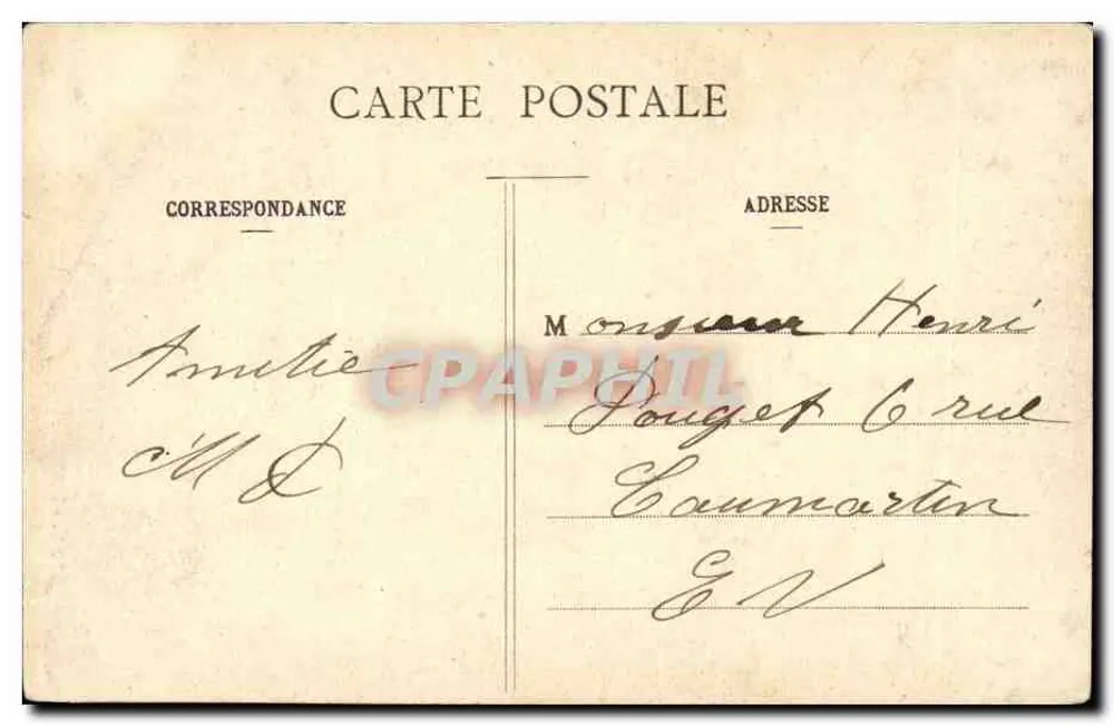 Paris - Igreja de São Laurent — n° 138 — editor desconhecido - Verso