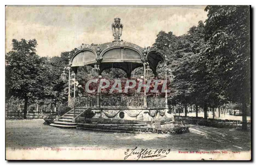 NANCY - O Kiosque da Pépinière — editor Maison des Magasins Ripa, Nancy - Frente