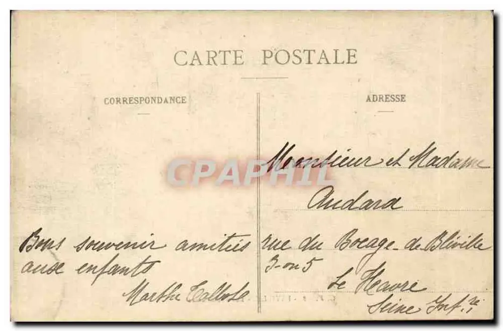 Favilly - Les Promenoirs — C.P. 8 — Editor não visível - Verso