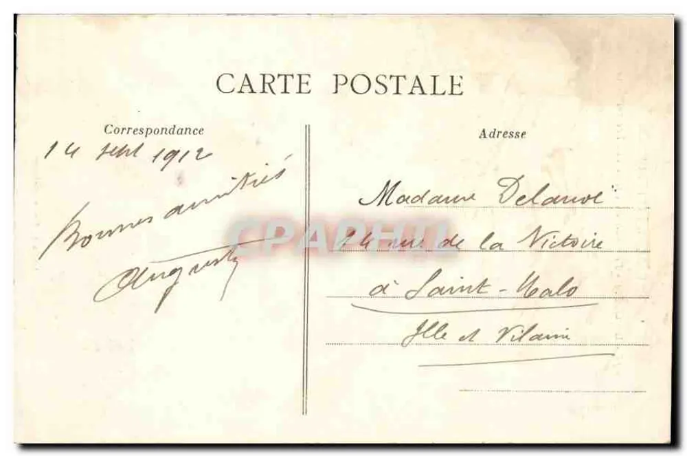 La Chèze - Das alte Hotel des Drei-Säulen — Sammlung A. Waron, St-Brieur - Rückseite