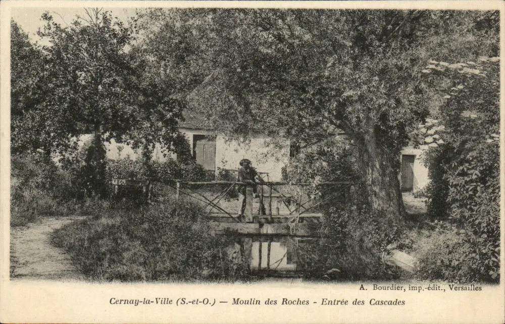 Cernay-la-Ville (S.-et-O.) — Moulin des Roches — Eingang zu den Cascades — A. Bourdier, Verlag, Versailles - Vorderseite