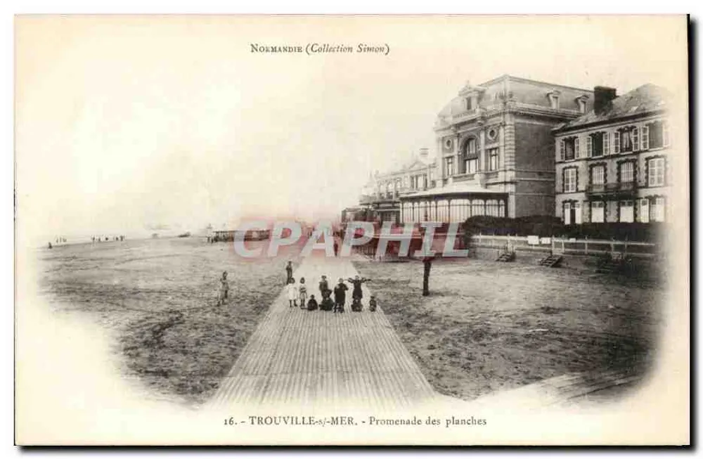 Trouville-sur-Mer — Promenade des planches — Coleção Simon - Frente