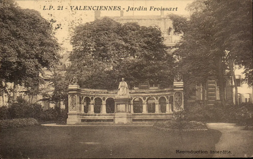 Valenciennes - Garten Froissart — Reproduktion verboten — Lucien Pollet, Lille - Vorderseite