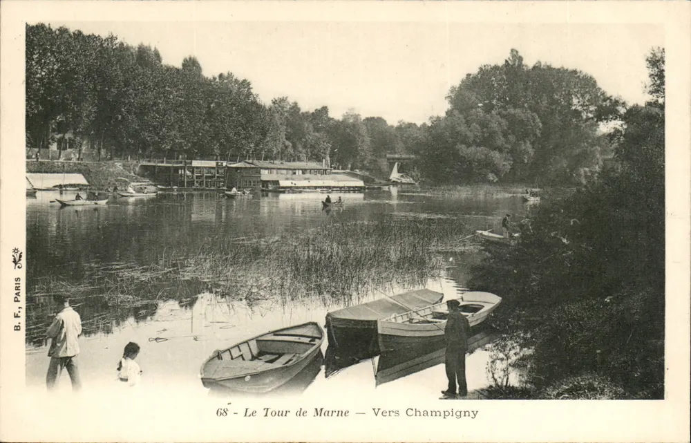O Tour de Marne — Em direção a Champigny — B. F., Paris, n° 68 - Frente