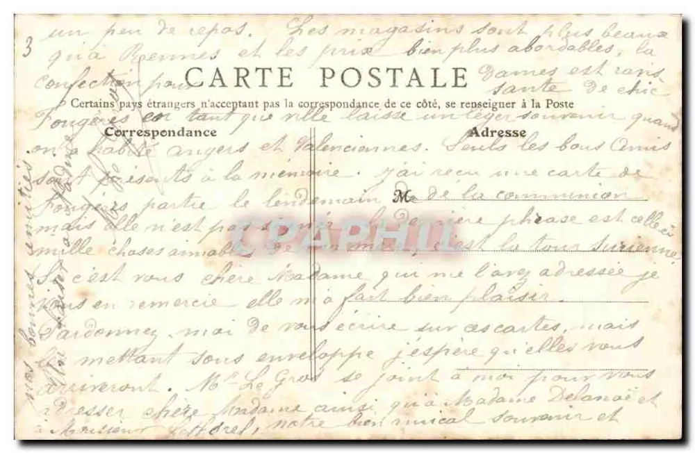 Valenciennes - Torre da Dodenne — B.P. Paris, n°45 - Verso
