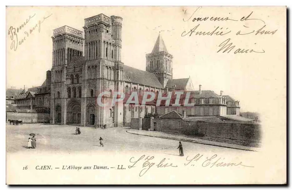 CAEN — A Abadia das Senhoras — LL. A Igreja de São Etienne - Frente
