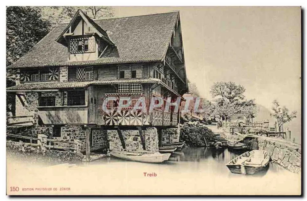 Treib — Water Mill on a Canal — Édition Photolor Co. Zürich, n° 150 - Front