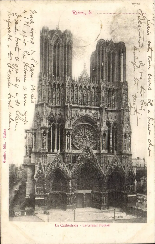 Reims — Die Kathedrale — Der Große Portal — Gautier, Verlag, Reims - Vorderseite