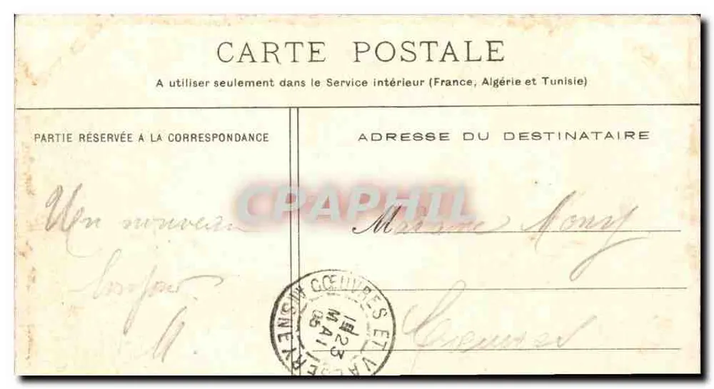 Quarto de dormir de Napoleão — Castelo de Compiègne — Editor E. Compiegne, n° 35 - Verso