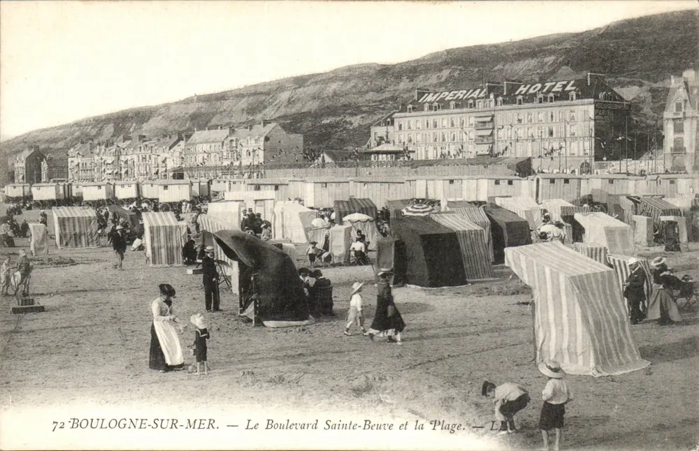 Boulogne-sur-Mer — Boulevard Sainte-Beuve und der Strand — Imperial Hotel - Vorderseite