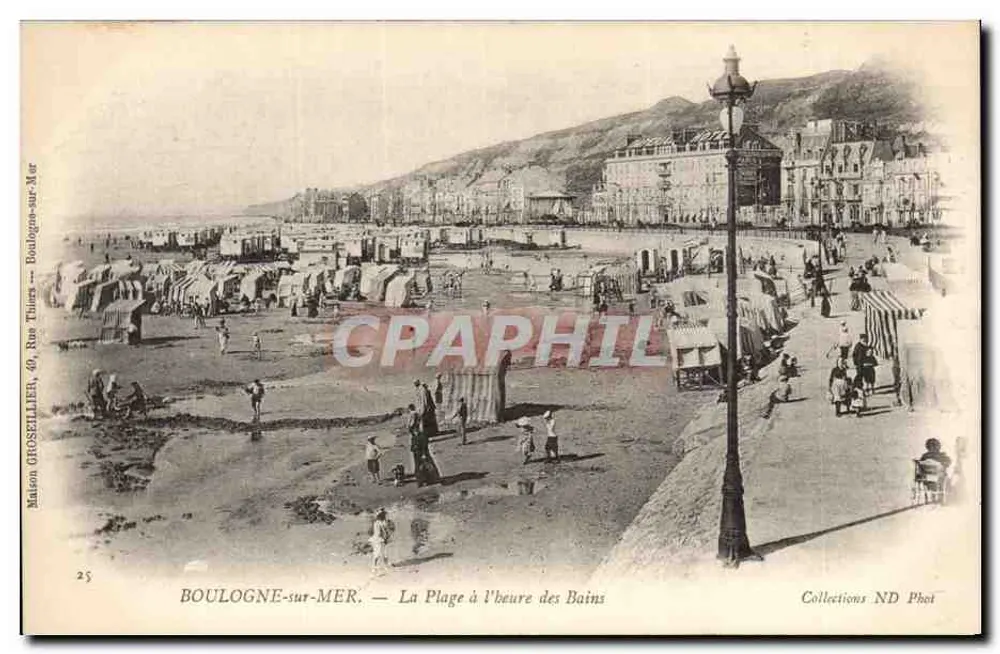 BOULOGNE-sur-MER — Ansicht der Strandpromenade zur Badezeit — Maison GHOSELLIER, 40, Rue Thilien - Vorderseite