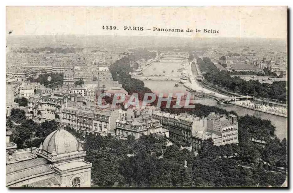 Paris — Panorama do Sena — Editor: Paris, n° 4339 - Frente