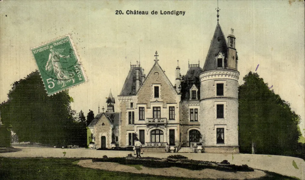 Schloss Londigny — Ansicht des Schlosses mit runder Turm — unbekannter Verlag, Nr. 20 - Vorderseite