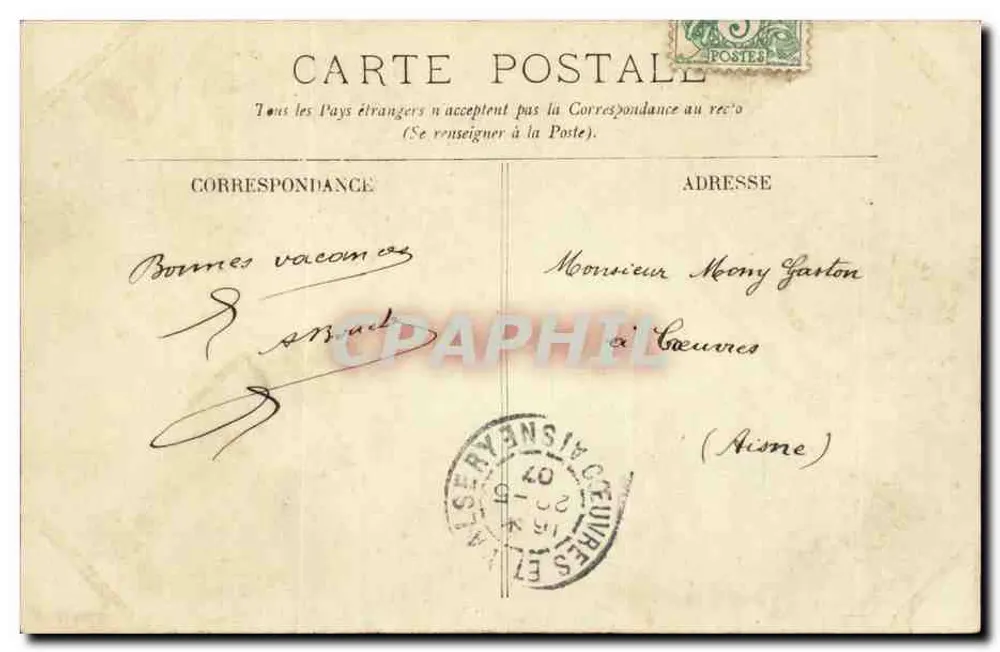 Compiègne — O Castelo — Sala das Festas — LL. — N°15 - Verso
