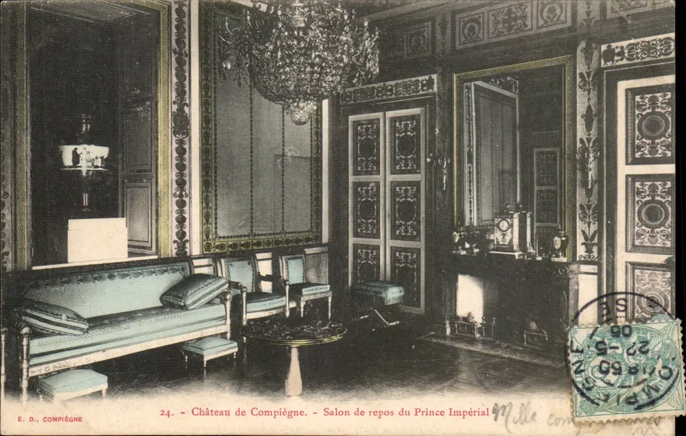 Schloss Compiègne — Salon de repos des Prinzen — E. D., Compiègne, n°24 - Vorderseite