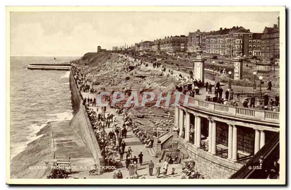 Rockery Promenade, N.S. Blackpool — G.1152 — Valentine's Postcard - Vorderseite