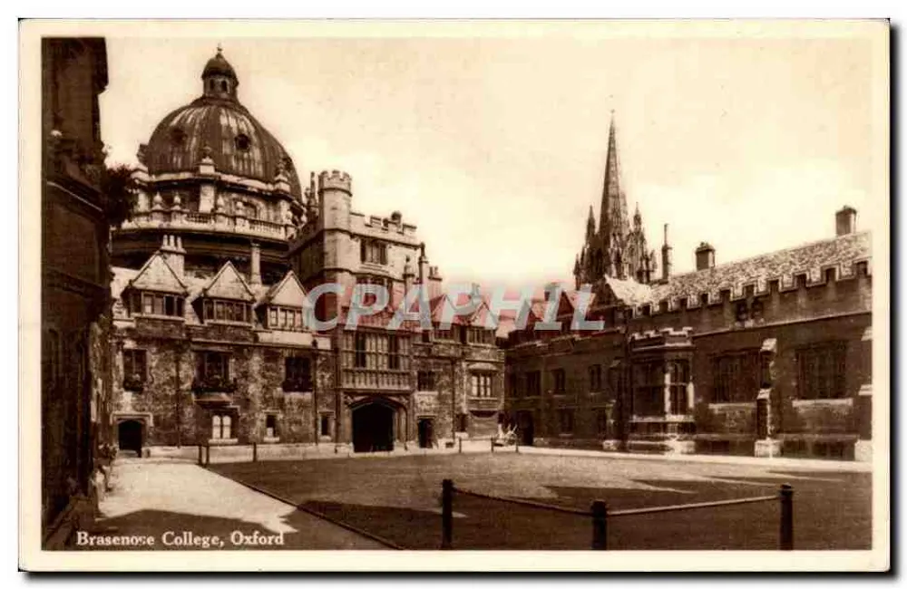 Brasenose College, Oxford — Ansicht der Hofe und des Doms — H. B. Ltd., E.C. 1, London - Vorderseite