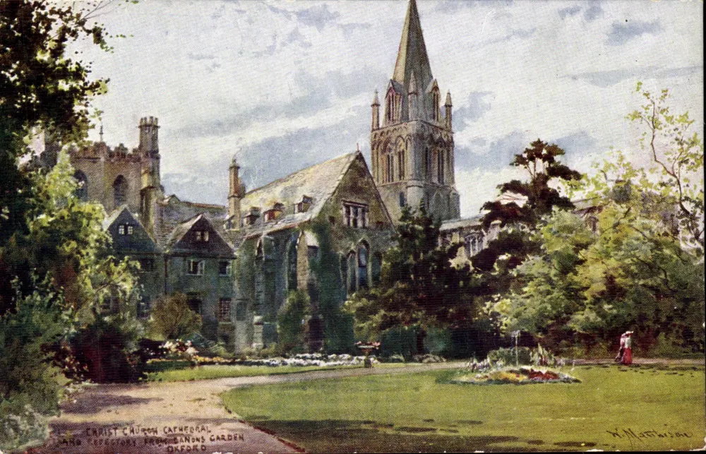 Christ Church Kathedrale und Gärten — Blick vom Park — Mattithson & Co. Ltd., Oxford - Vorderseite