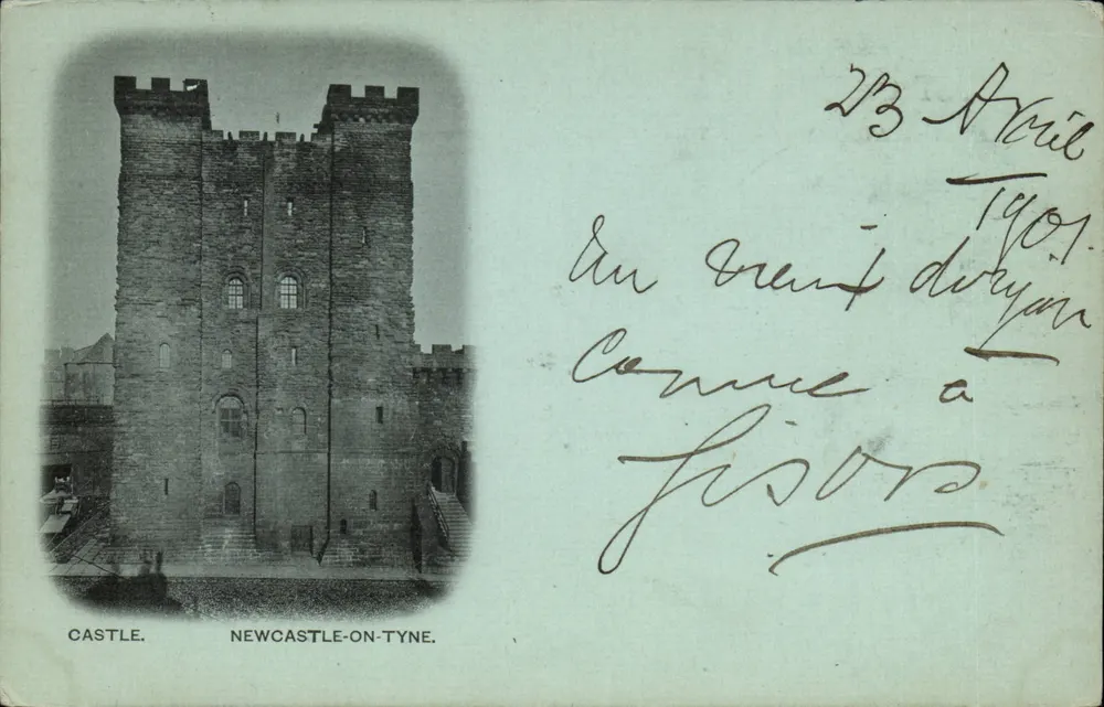 Schloss Newcastle-on-Tyne — Ansicht des Schlosses — unbekannter Verlag - Vorderseite
