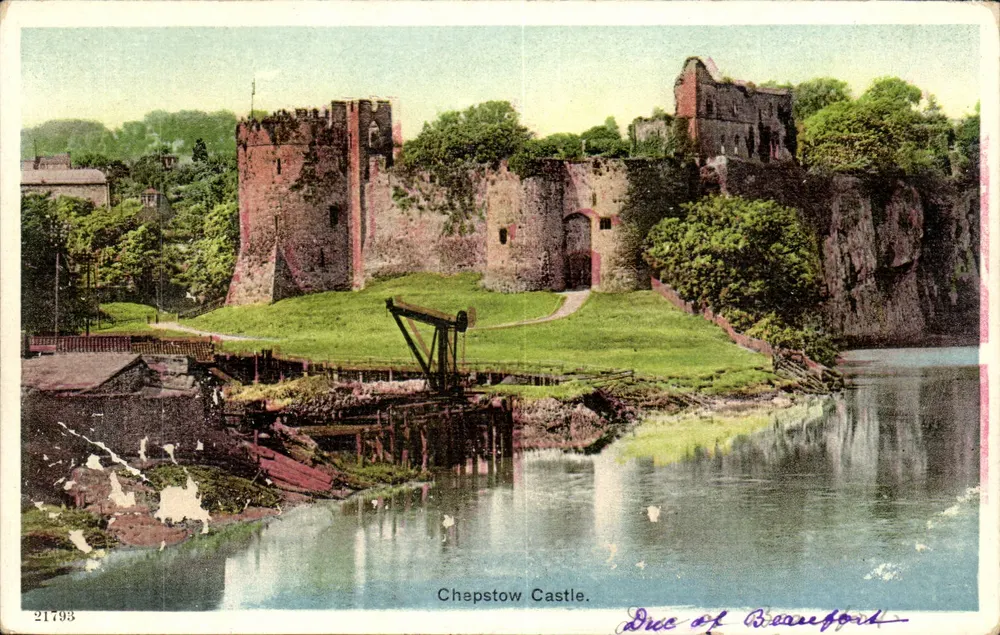 Chapstow Castle — Ansicht des befestigten Gebäudes am Ufer eines Gewässers — unbekannter Verlag, Seriennummer 21793 - Vorderseite
