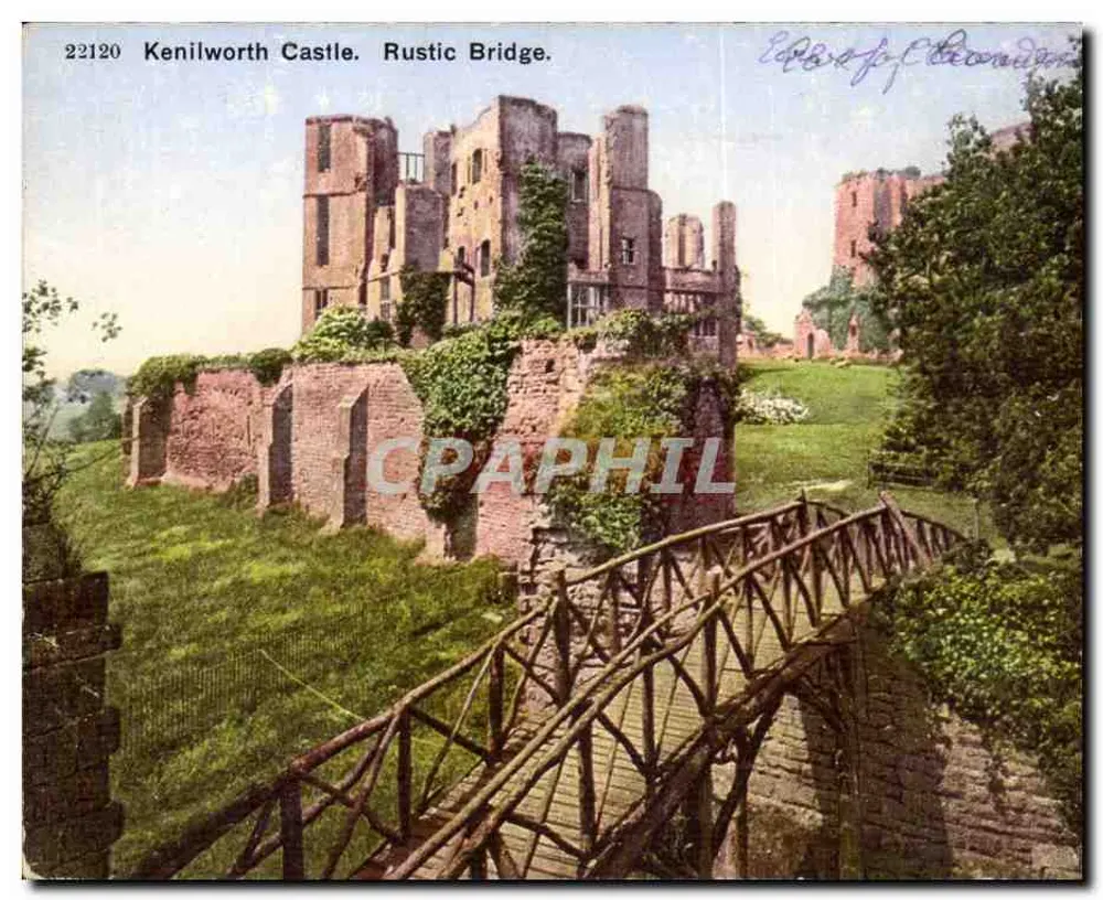 Schloss Kenilworth. Rustikaler Brücke. — Unbekannter Verleger, Seriennummer 22120 - Vorderseite
