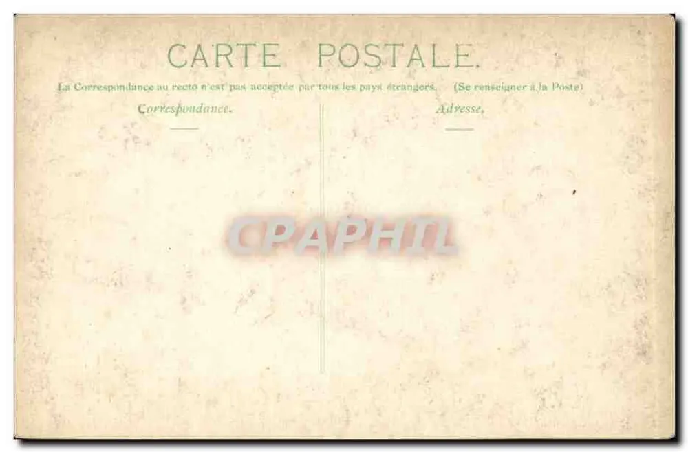 Casa com colmios — diante de uma chaminé industrial — Cartão postal anônimo - Verso